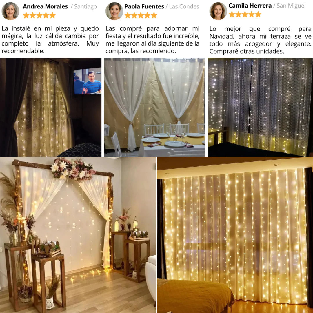 Cortina de luces led