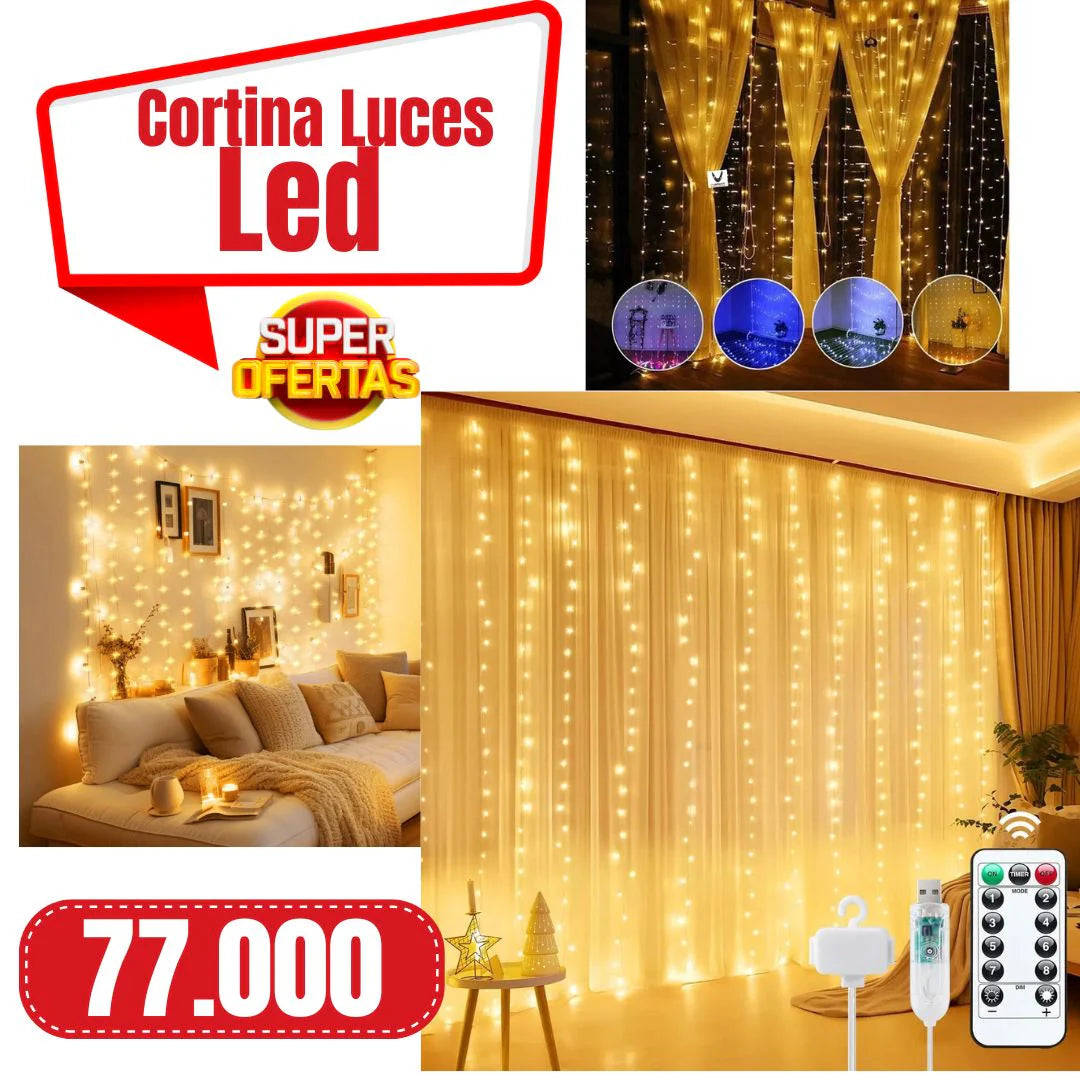 Cortina de luces led