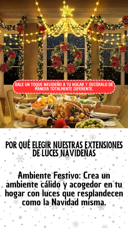 Cortina luces led con estrella