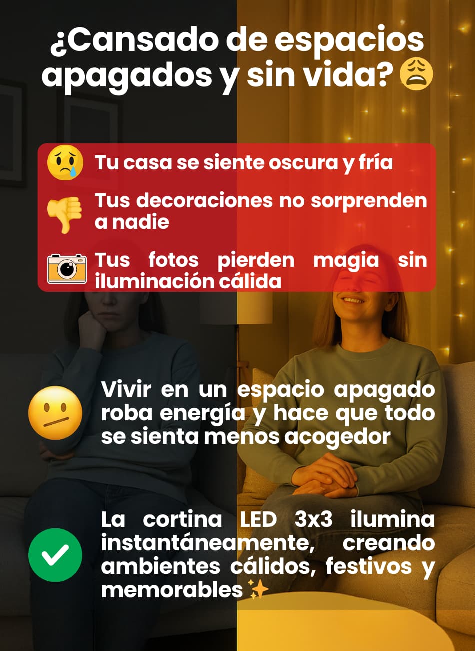Cortina luces led