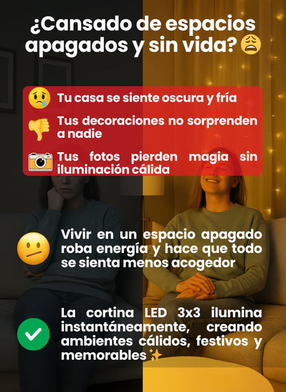Cortina luces led