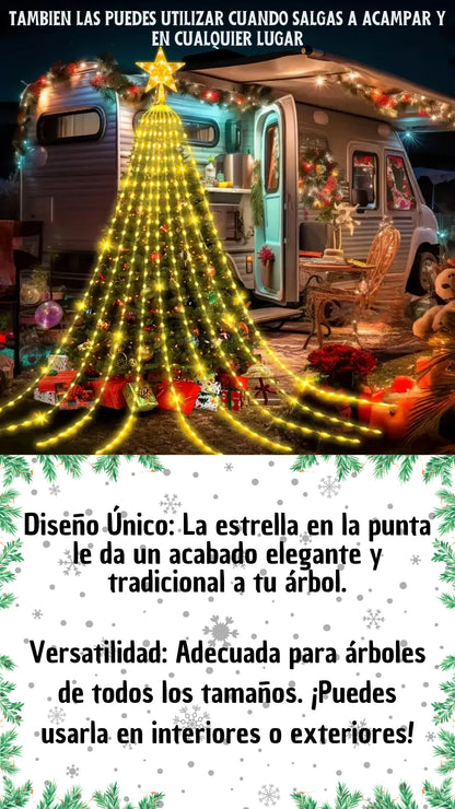 Cortina luces led con estrella