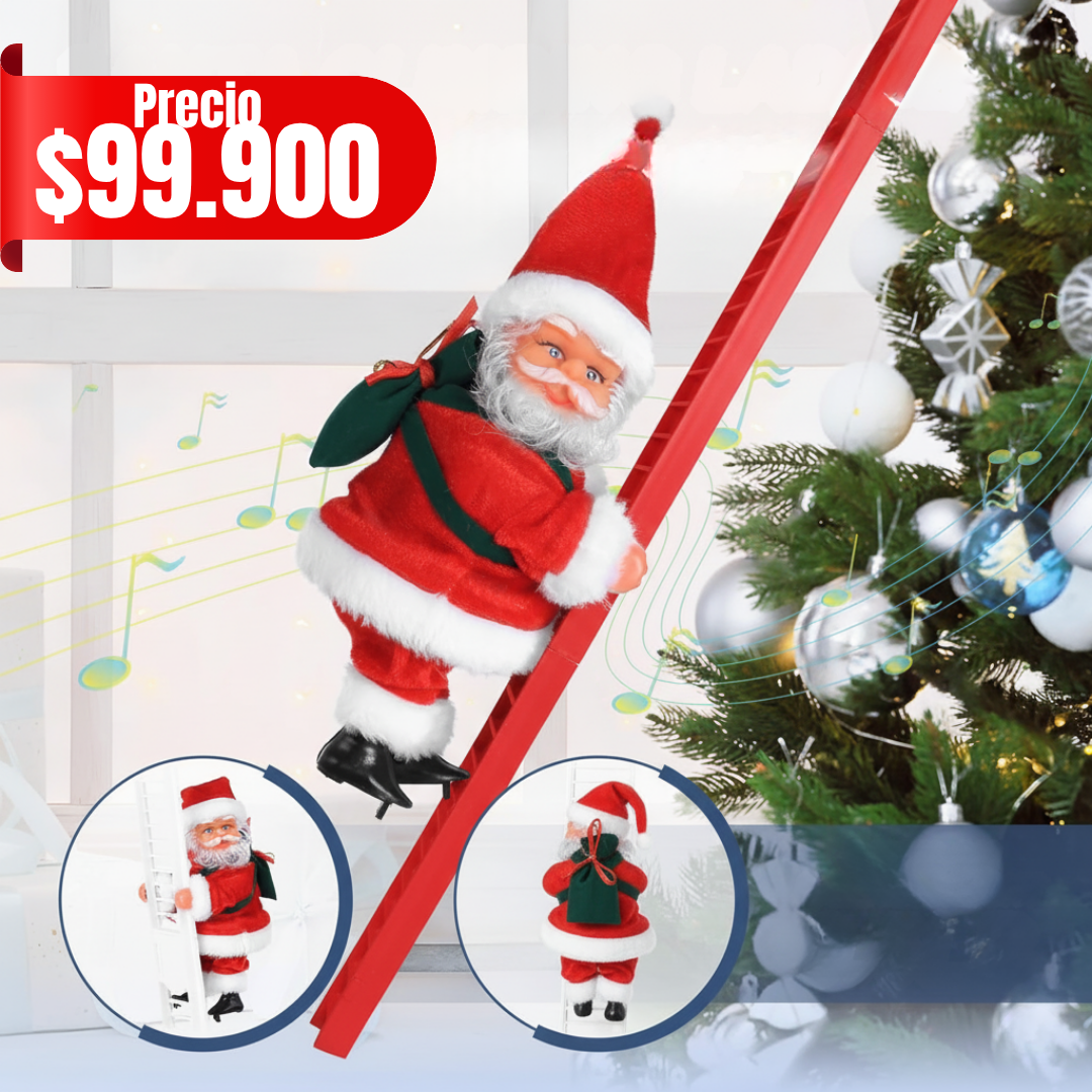 Papa noel con escalera + Luz Solar