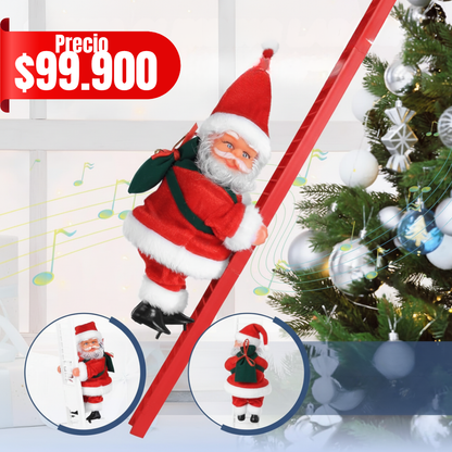 Papa noel con escalera + Luz Solar